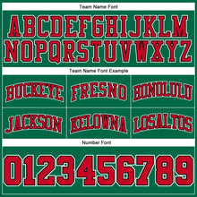 Load image into Gallery viewer, Custom Kelly Green Red Pinstripe Red-Black Authentic Basketball Shorts