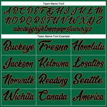 Load image into Gallery viewer, Custom Kelly Green Black-Old Gold Authentic Baseball Jersey