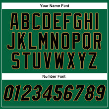 Load image into Gallery viewer, Custom Kelly Green Black-Old Gold Authentic Baseball Jersey