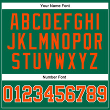 Load image into Gallery viewer, Custom Kelly Green Orange-White Authentic Sleeveless Baseball Jersey