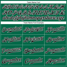 Load image into Gallery viewer, Custom Kelly Green Black-White Authentic Sleeveless Baseball Jersey