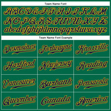 Load image into Gallery viewer, Custom Kelly Green Navy-Gold Authentic Sleeveless Baseball Jersey