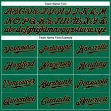 Load image into Gallery viewer, Custom Kelly Green Black-Old Gold Authentic Sleeveless Baseball Jersey