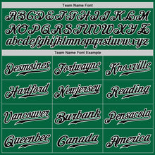 Load image into Gallery viewer, Custom Kelly Green White Pinstripe Black-White Authentic Baseball Jersey