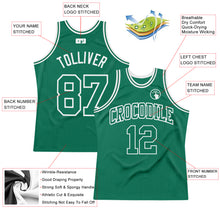 Load image into Gallery viewer, Custom Kelly Green Kelly Green-White Authentic Throwback Basketball Jersey