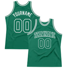 Load image into Gallery viewer, Custom Kelly Green Kelly Green-White Authentic Throwback Basketball Jersey