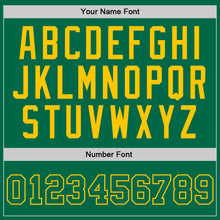 Load image into Gallery viewer, Custom Kelly Green Kelly Green-Gold Authentic Throwback Basketball Jersey