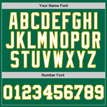 Load image into Gallery viewer, Custom Kelly Green White-Gold Authentic Throwback Basketball Jersey