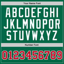 Load image into Gallery viewer, Custom Kelly Green Red-White Authentic Throwback Basketball Jersey