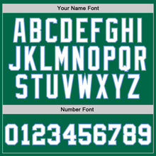 Load image into Gallery viewer, Custom Kelly Green White-Light Blue Authentic Throwback Basketball Jersey