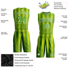 Load image into Gallery viewer, Custom Kelly Green Neon Green-White Round Neck Sublimation Basketball Suit Jersey