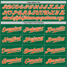 Load image into Gallery viewer, Custom Kelly Green Orange-White Authentic Baseball Jersey