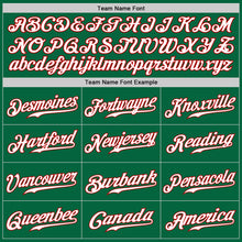 Load image into Gallery viewer, Custom Kelly Green White-Red Authentic Baseball Jersey