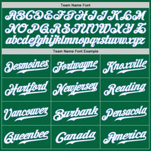 Load image into Gallery viewer, Custom Kelly Green White-Light Blue Authentic Baseball Jersey