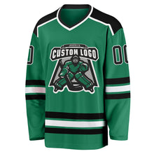 Load image into Gallery viewer, Custom Kelly Green Black-White Hockey Jersey