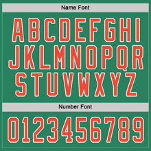 Load image into Gallery viewer, Custom Kelly Green Orange-White Hockey Jersey