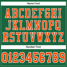 Load image into Gallery viewer, Custom Kelly Green Orange-White Mesh Authentic Football Jersey
