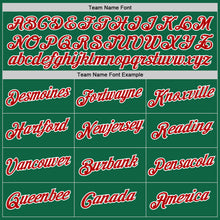 Load image into Gallery viewer, Custom Kelly Green Red-White Performance T-Shirt