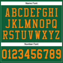 Load image into Gallery viewer, Custom Kelly Green Bay Orange Mesh Authentic Football Jersey