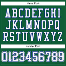 Load image into Gallery viewer, Custom Kelly Green White Royal-Gray Mesh Authentic Football Jersey