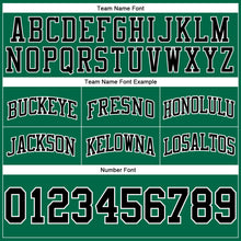 Load image into Gallery viewer, Custom Kelly Green Black-White Authentic Throwback Basketball Shorts