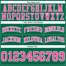 Load image into Gallery viewer, Custom Kelly Green Pink-White Authentic Throwback Basketball Shorts