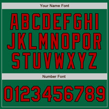 Load image into Gallery viewer, Custom Kelly Green Red-Black Authentic Baseball Jersey
