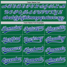 Load image into Gallery viewer, Custom Kelly Green Royal-White Authentic Baseball Jersey