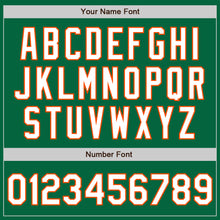 Load image into Gallery viewer, Custom Kelly Green White-Orange Authentic Baseball Jersey
