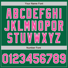 Load image into Gallery viewer, Custom Kelly Green Pink-White Authentic Baseball Jersey