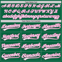 Load image into Gallery viewer, Custom Kelly Green White-Pink Authentic Baseball Jersey