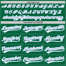Load image into Gallery viewer, Custom Kelly Green White-Light Blue Authentic Baseball Jersey