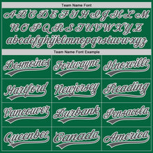 Load image into Gallery viewer, Custom Kelly Green Steel Gray-White Authentic Baseball Jersey