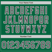 Load image into Gallery viewer, Custom Kelly Green Steel Gray-White Authentic Baseball Jersey
