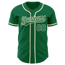 Load image into Gallery viewer, Custom Kelly Green Kelly Green-Cream Authentic Baseball Jersey