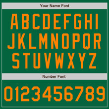 Load image into Gallery viewer, Custom Kelly Green Bay Orange Authentic Baseball Jersey