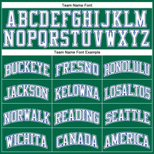 Load image into Gallery viewer, Custom Kelly Green White-Royal Authentic Throwback Basketball Jersey