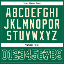 Load image into Gallery viewer, Custom Kelly Green Kelly Green-Cream Authentic Throwback Basketball Jersey