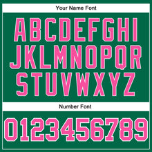 Load image into Gallery viewer, Custom Kelly Green White Pinstripe Pink Authentic Basketball Jersey