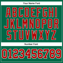 Load image into Gallery viewer, Custom Kelly Green White Pinstripe Red Authentic Basketball Jersey