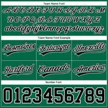 Load image into Gallery viewer, Custom Kelly Green Black-White Authentic Throwback Basketball Shorts