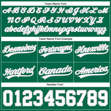 Load image into Gallery viewer, Custom Kelly Green White-Gray Authentic Throwback Basketball Shorts