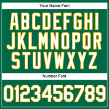 Load image into Gallery viewer, Custom Kelly Green White Pinstripe Gold Authentic Baseball Jersey