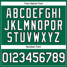 Load image into Gallery viewer, Custom Kelly Green White Pinstripe Black Authentic Baseball Jersey