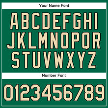 Load image into Gallery viewer, Custom Kelly Green Black Pinstripe City Cream Authentic Baseball Jersey