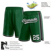 Load image into Gallery viewer, Custom Kelly Green White-Black Authentic Basketball Shorts