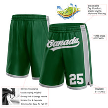 Load image into Gallery viewer, Custom Kelly Green White-Gray Authentic Basketball Shorts