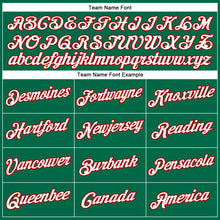 Load image into Gallery viewer, Custom Kelly Green White-Red Performance T-Shirt