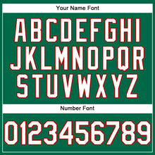 Load image into Gallery viewer, Custom Kelly Green White-Red Performance T-Shirt