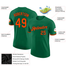 Load image into Gallery viewer, Custom Kelly Green Orange-Black Performance T-Shirt